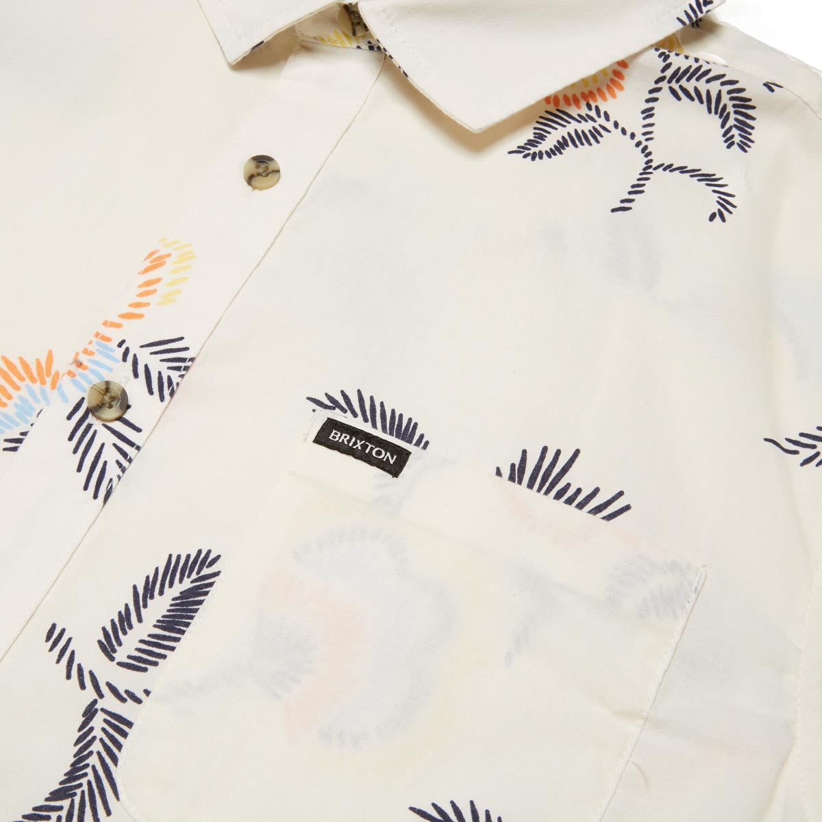 Brixton Charter Shirt - White Field Floral image 3