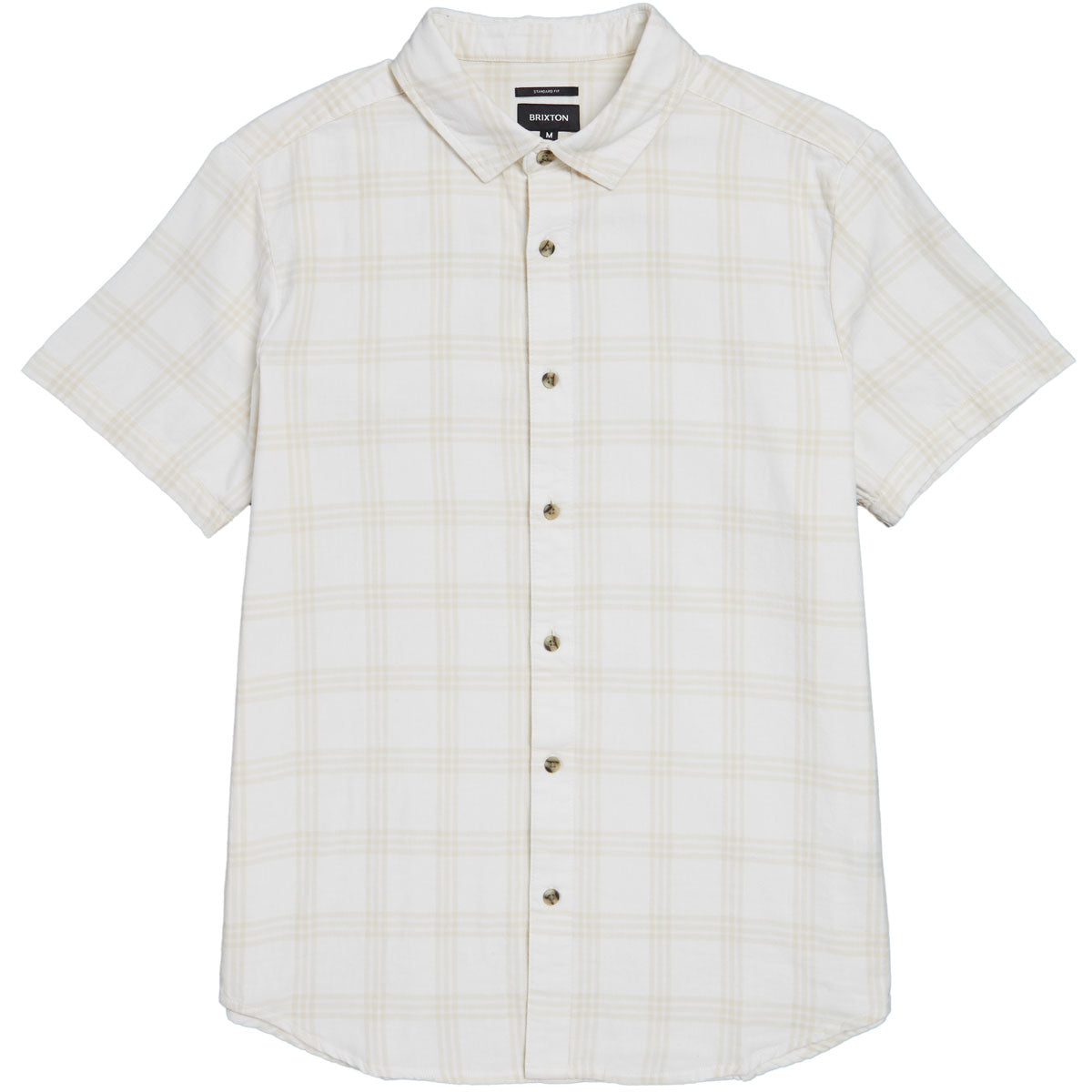 Brixton Crosby Plaid Shirt - Off White/Bison image 1