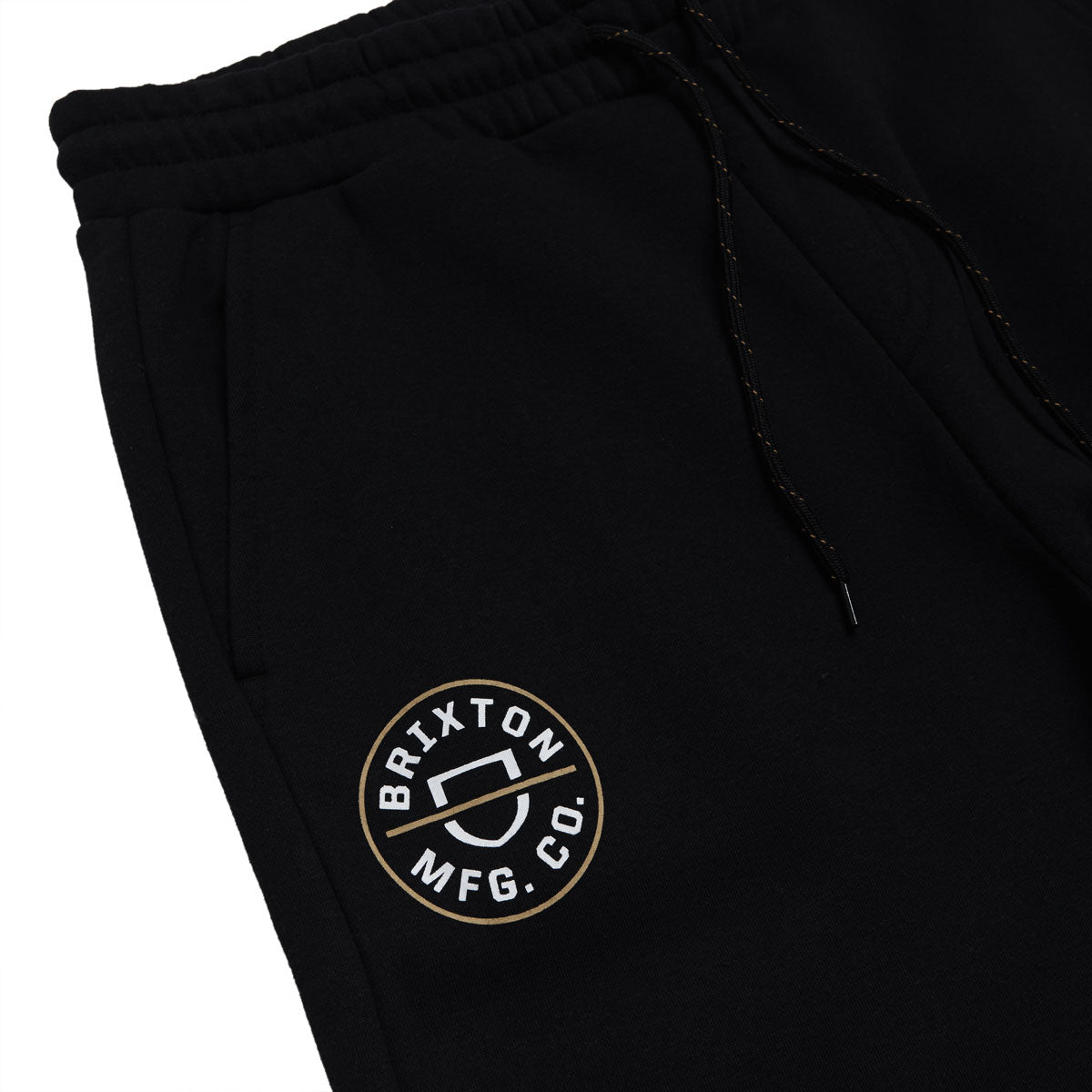 Brixton Crest Line Fleece Sweat Pants - Black image 3