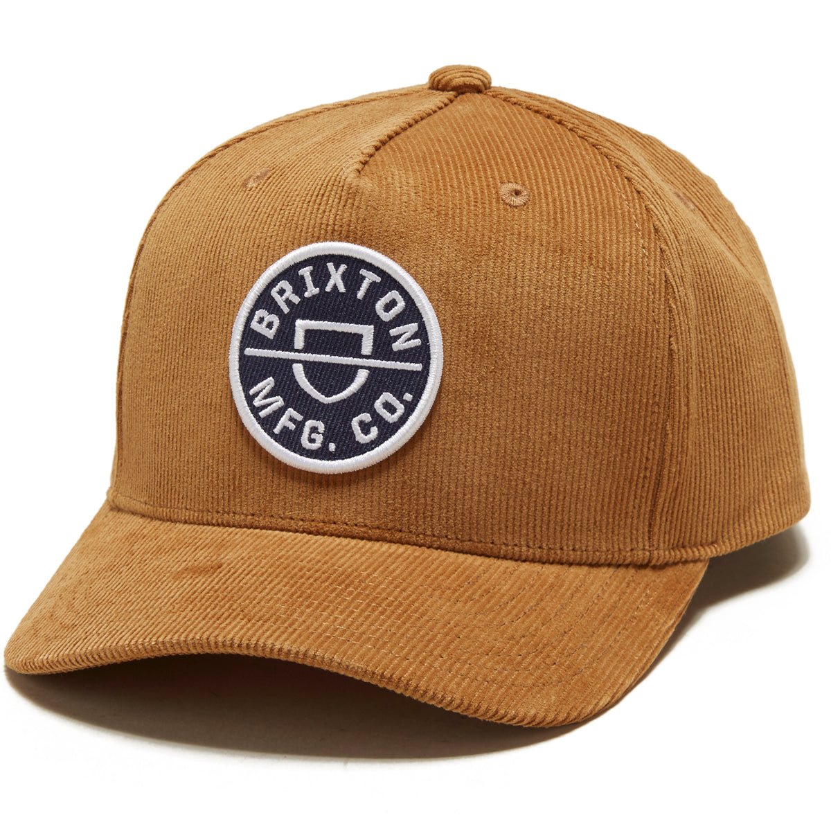 Brixton Crest C Mp Snapback Hat - Golden Brown Cord image 1