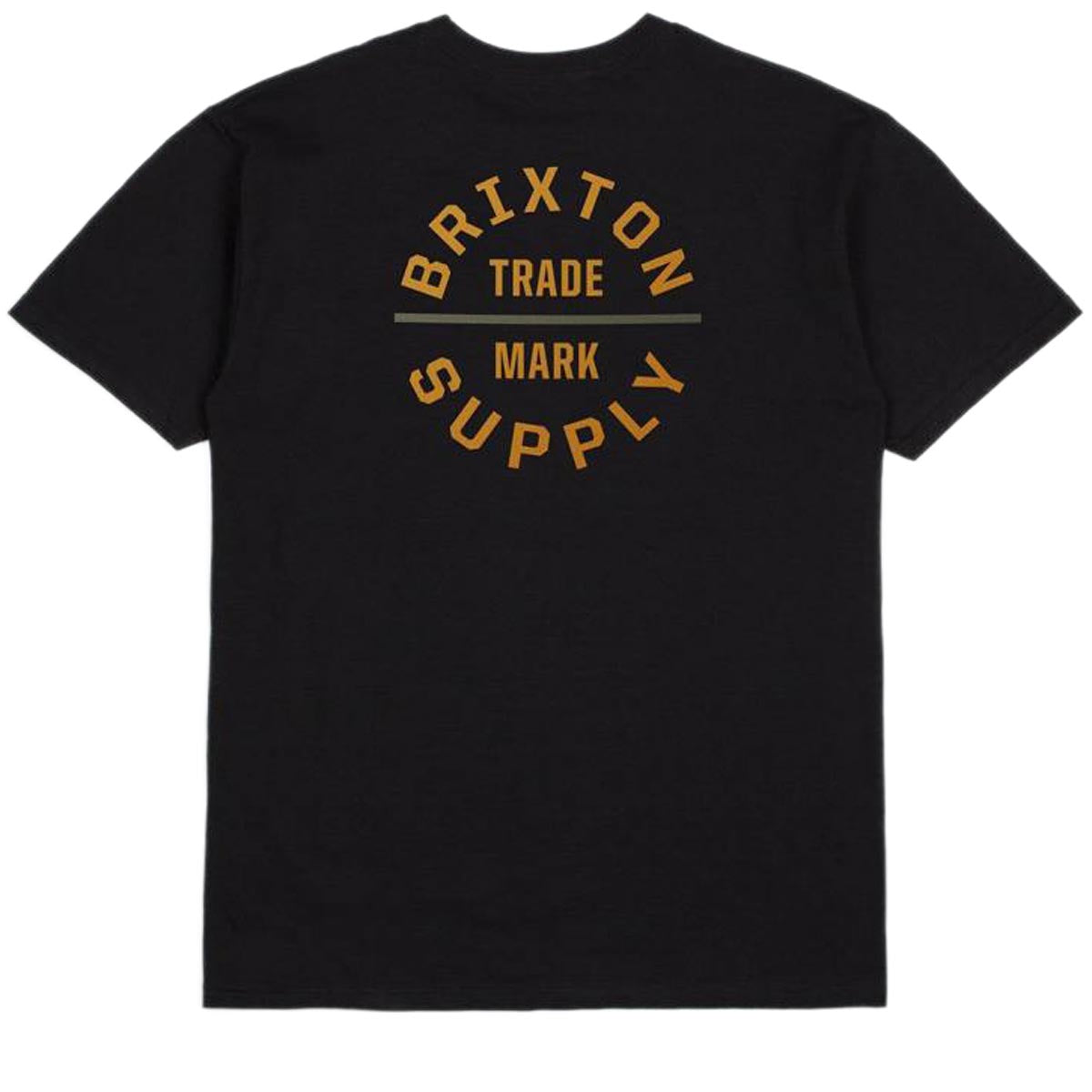 Brixton Oath V T-Shirt - Black/Bright Gold/Olive Surplus image 1