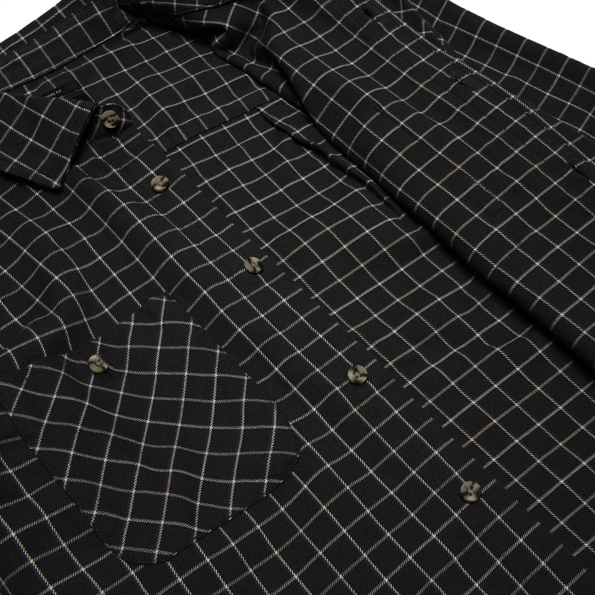 Brixton Savile Stretch Long Sleeve Shirt - Washed Black/Window Plaid image 3