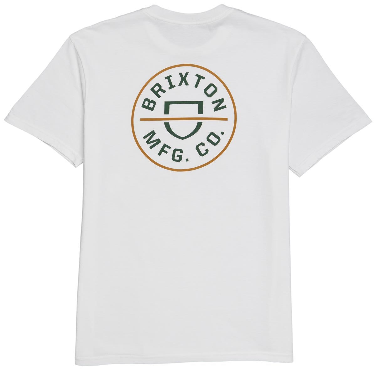 Brixton Crest II T-Shirt - White/Pine Needle/Golden Brown image 2