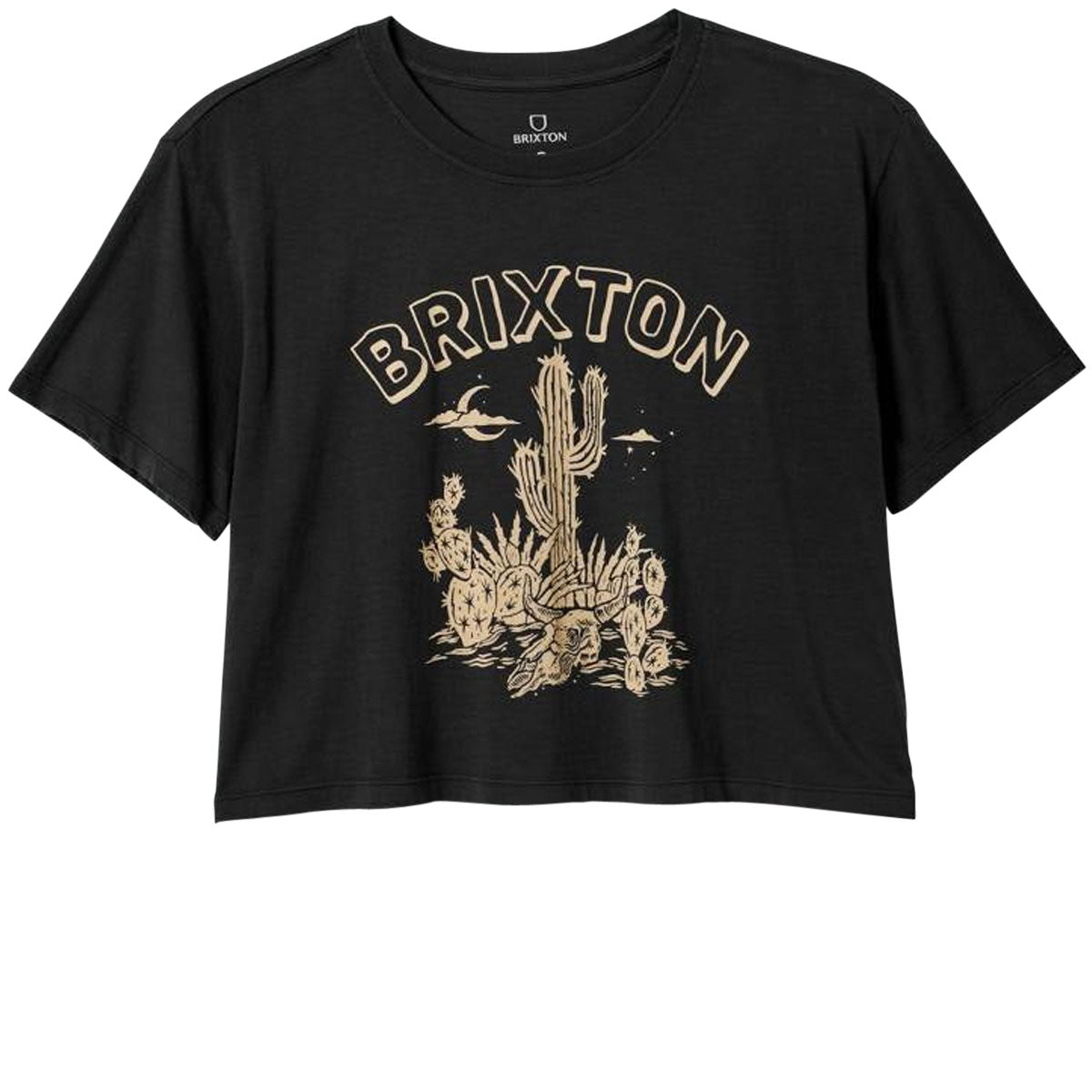 Brixton Womens Cactus Boxy T-Shirt - Washed Black image 1