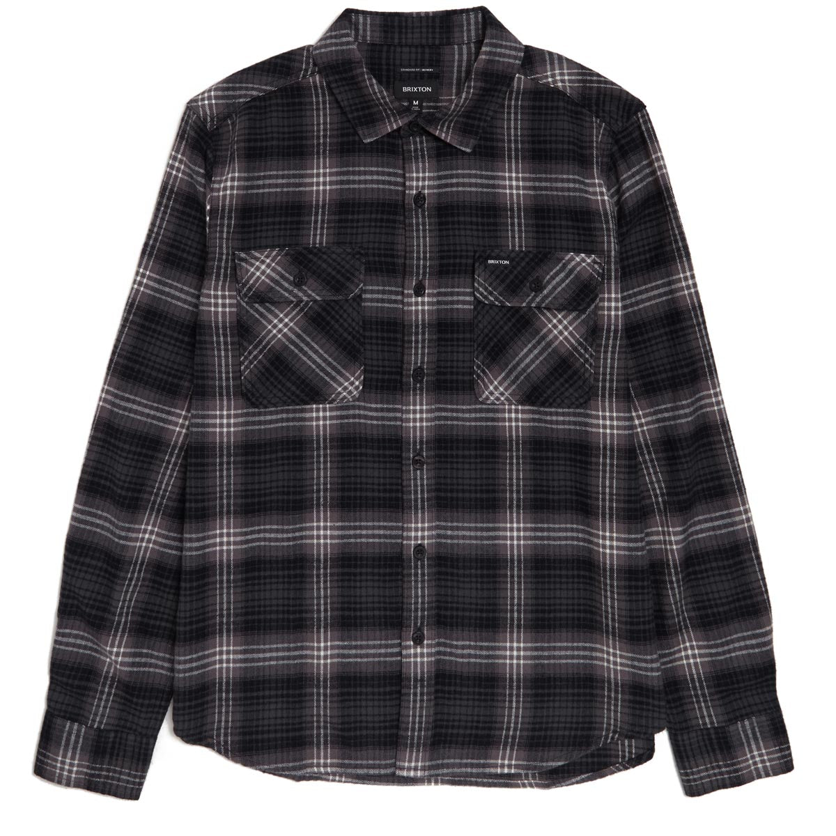 Brixton Bowery Lightweight Ultra Flannel Shirt - Charcoal/Black image 1