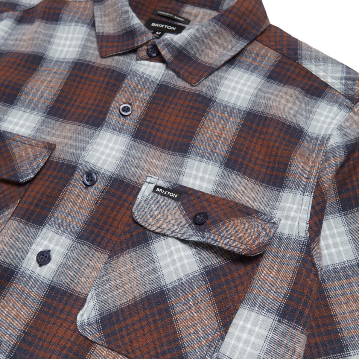 Brixton Bowery Lightweight Ultra Flannel Shirt - Washed Navy/Dusty Blue image 3