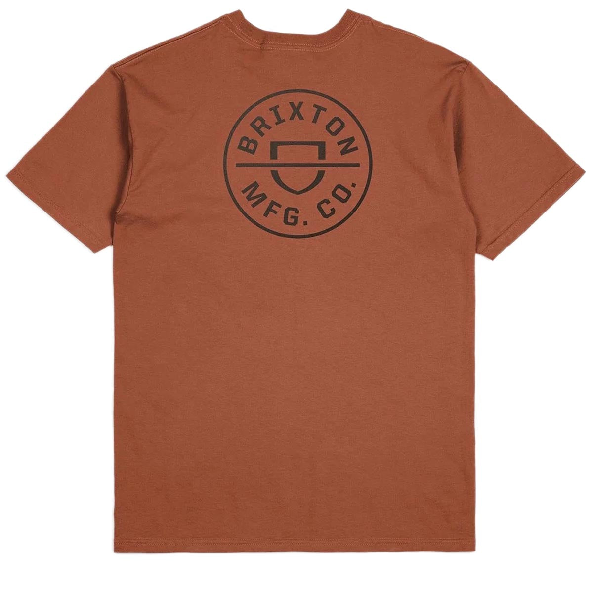 Brixton Crest II T-Shirt - Terracotta/Washed Black image 1