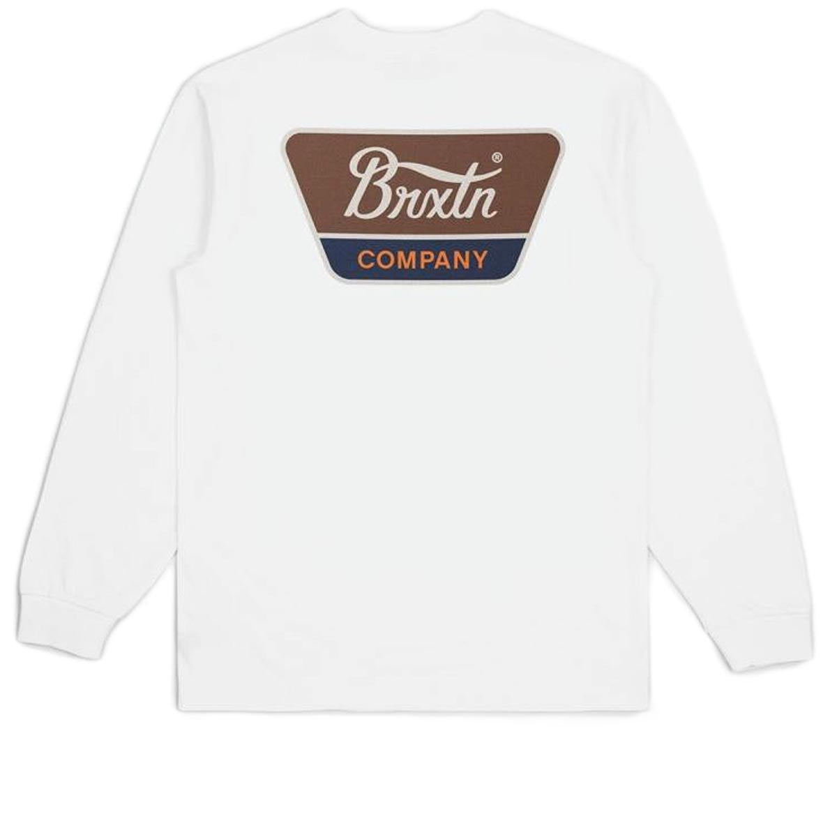 Brixton Linwood Long Sleeve T-Shirt - White/Sepia/Beige image 2