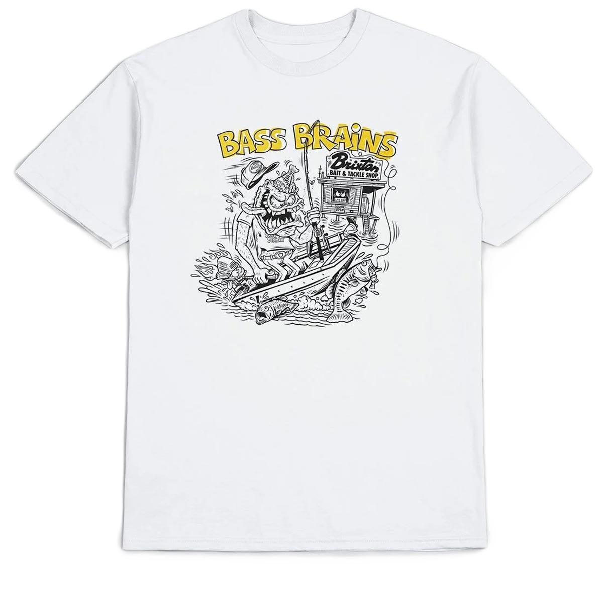 Brixton Bass Brains Monster T-Shirt - White image 1