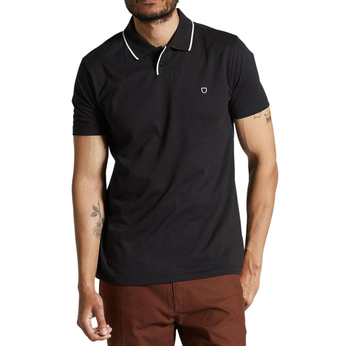 Brixton Mod Flex Polo Shirt - Black image 1