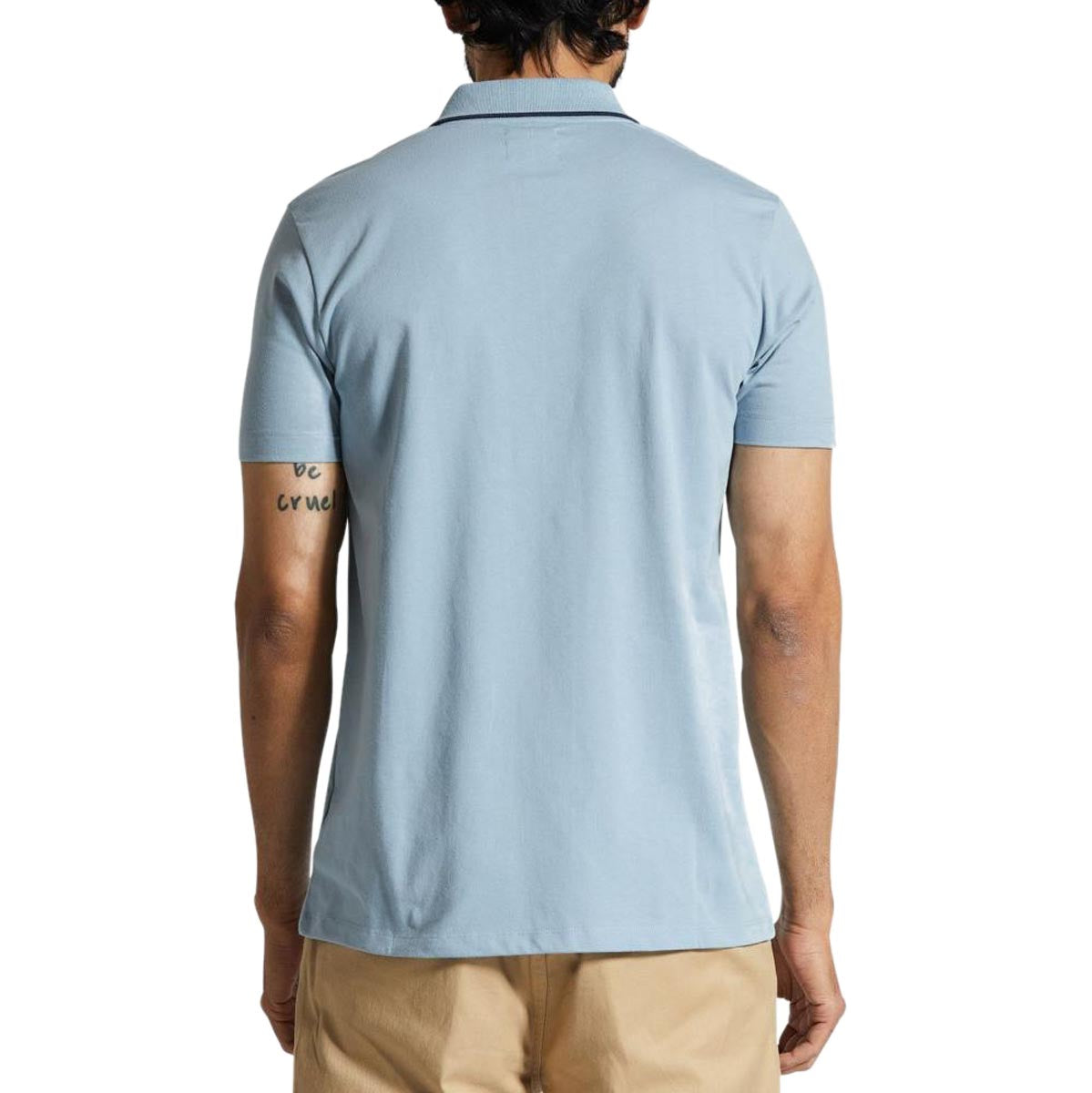 Brixton Mod Flex Polo Shirt - Dusty Blue/Washed Navy image 2