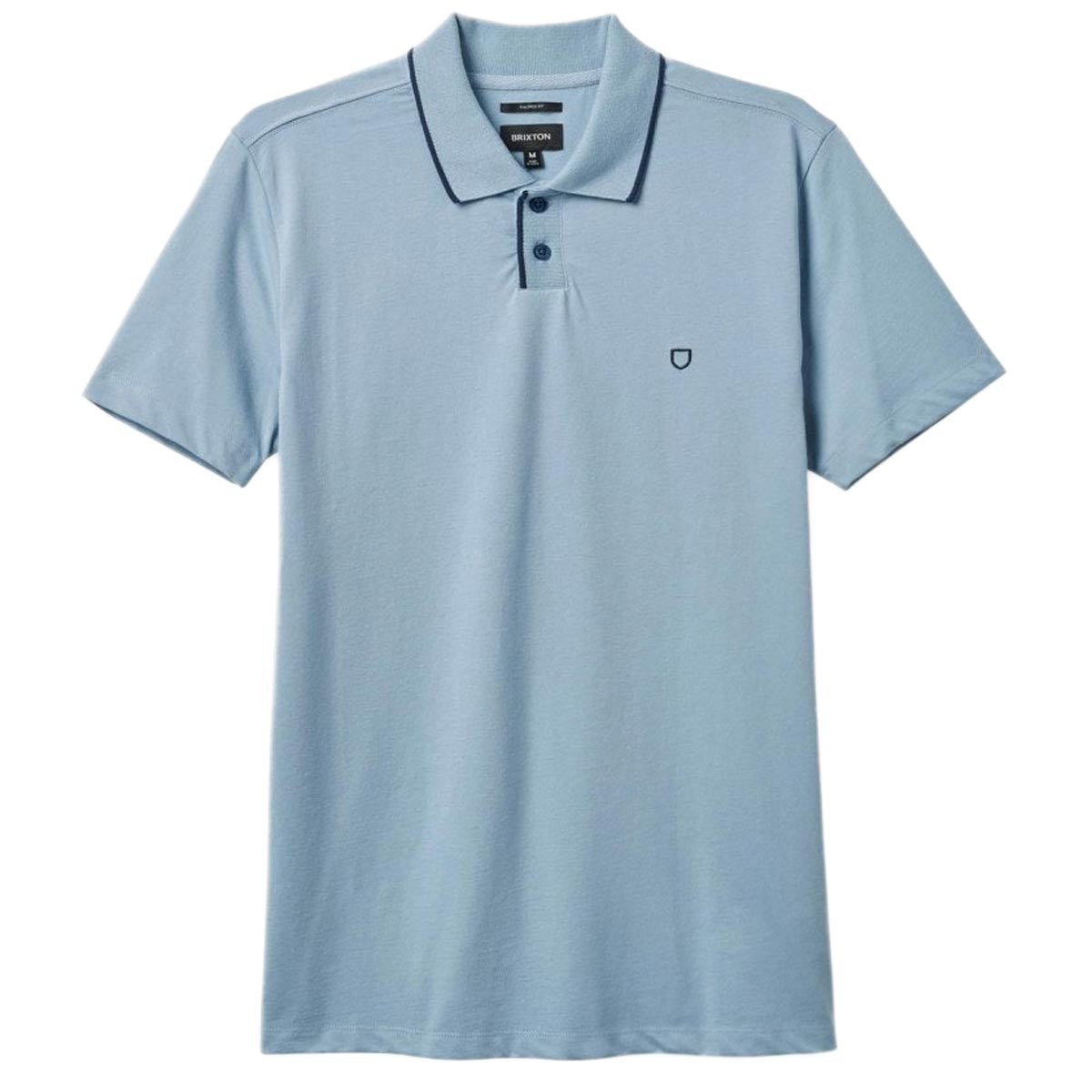 Brixton Mod Flex Polo Shirt - Dusty Blue/Washed Navy image 3