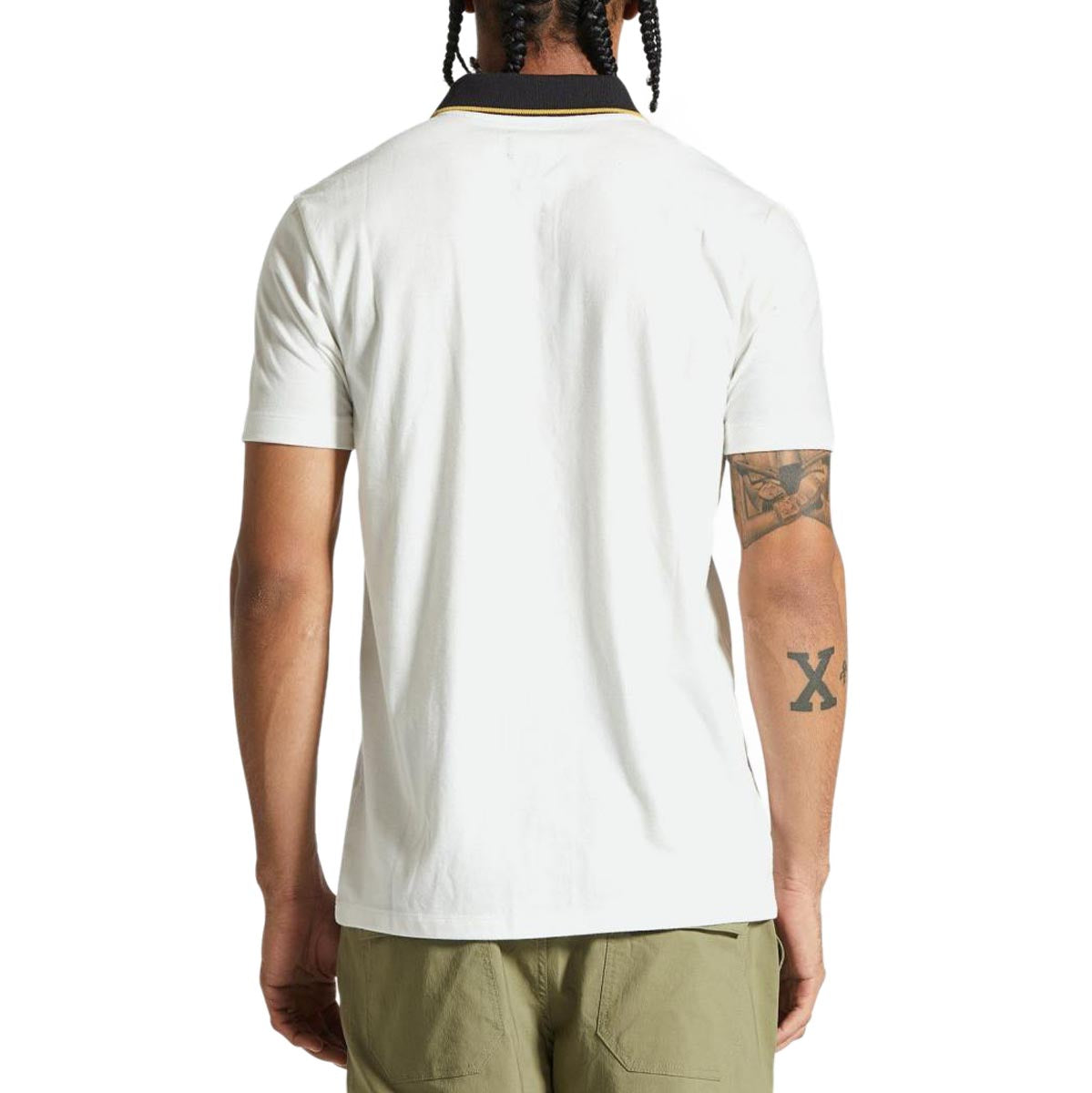 Brixton Mod Flex Polo Shirt - Off White/Black image 2