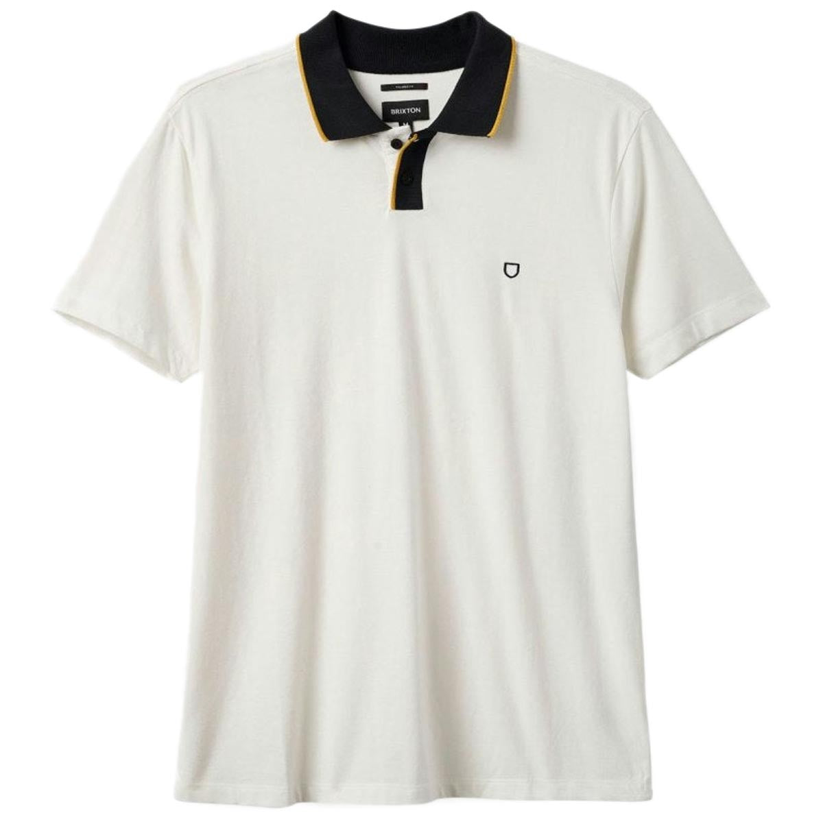 Brixton Mod Flex Polo Shirt - Off White/Black image 3