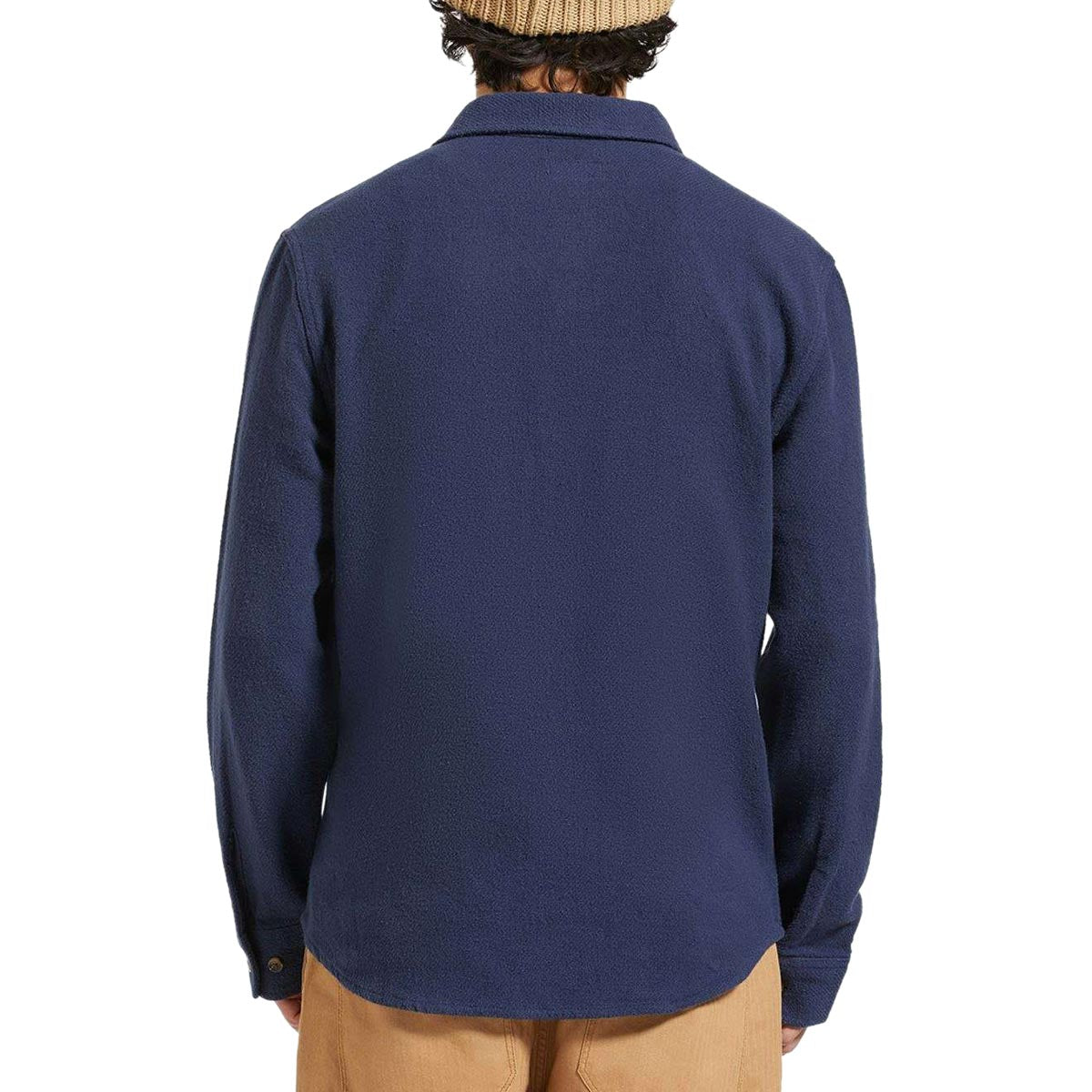 Brixton Bowery Textured Twill Over Shirt - Washed Navy image 2