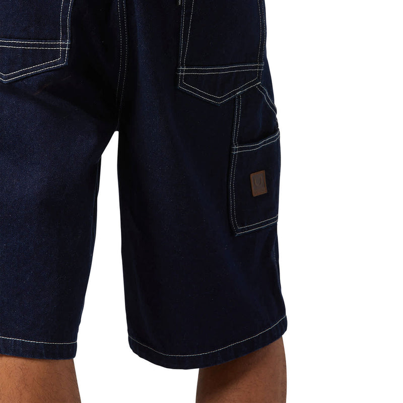 Brixton Builders Carpenter Baggy Shorts - Rinse Denim