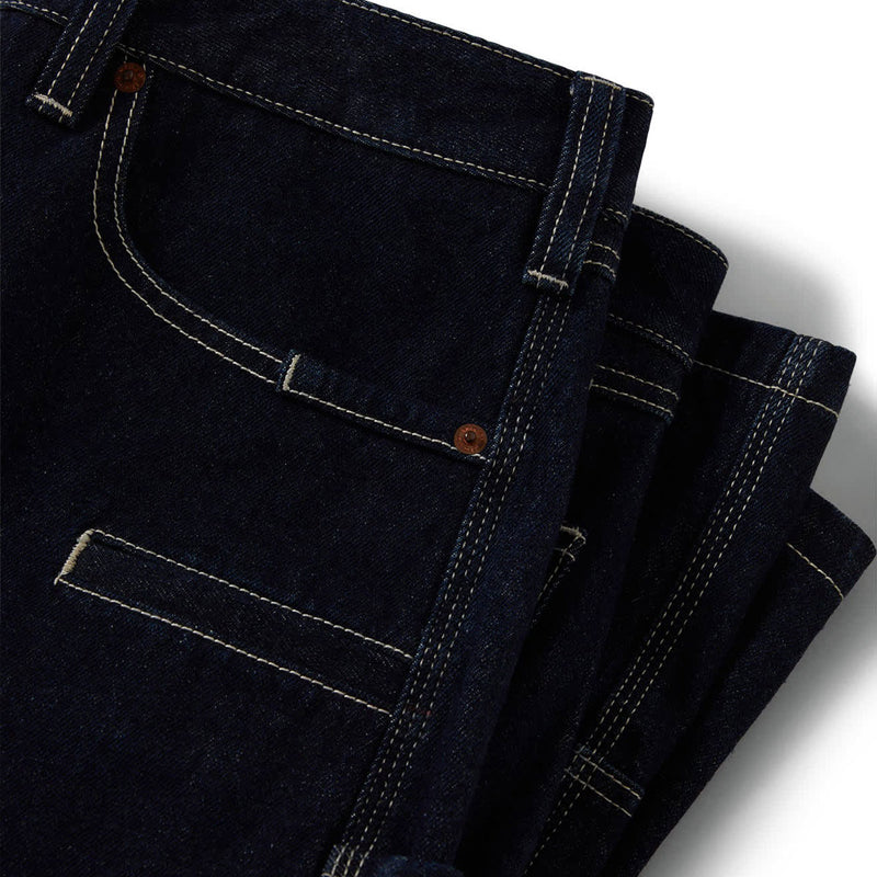 Brixton Builders Carpenter Baggy Shorts - Rinse Denim