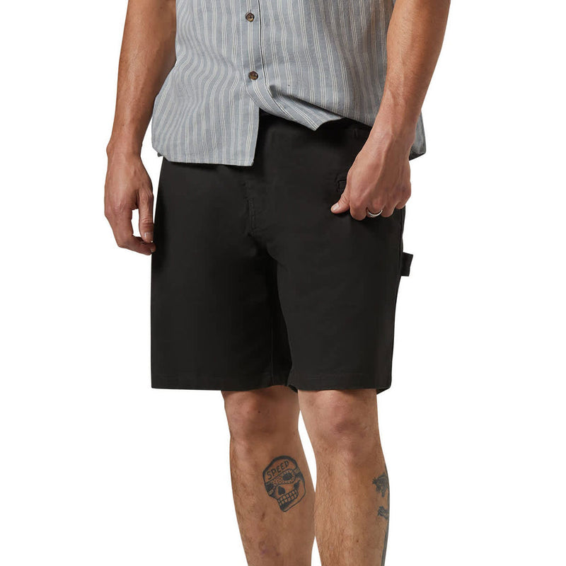 Brixton Builders Carpenter Baggy Shorts - Washed Black