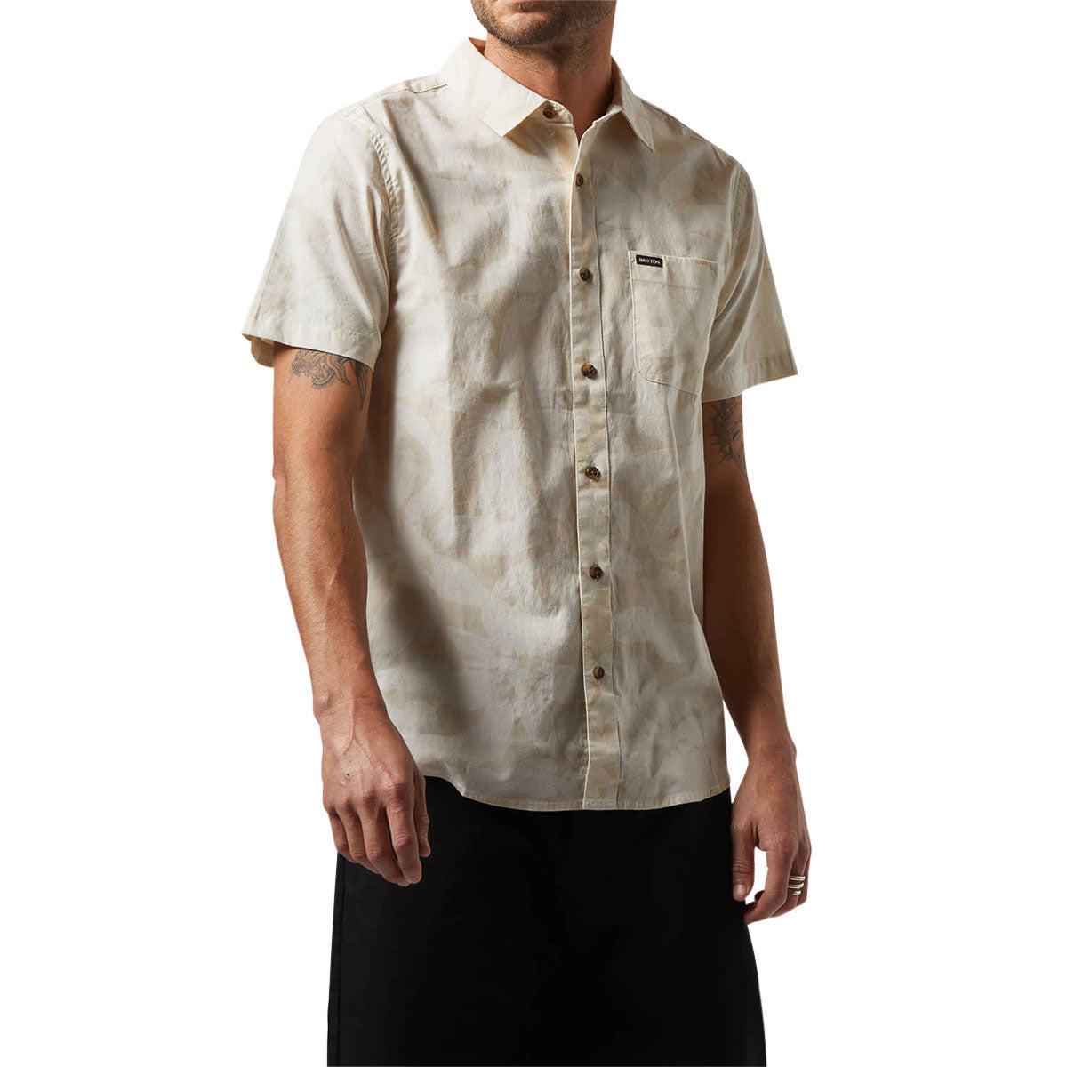 Brixton Charter Print Shirt - Beige/White Cap Floral image 2