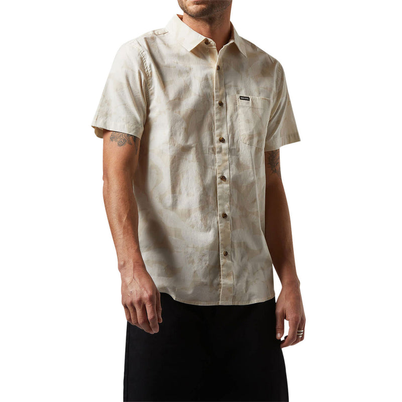 Brixton Charter Print Shirt - Beige/White Cap Floral