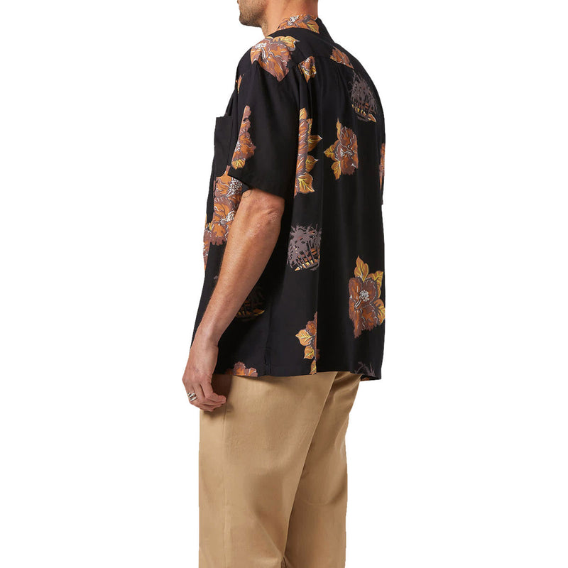 Brixton Cru Print Shirt - Washed Black/Charcoal Floral