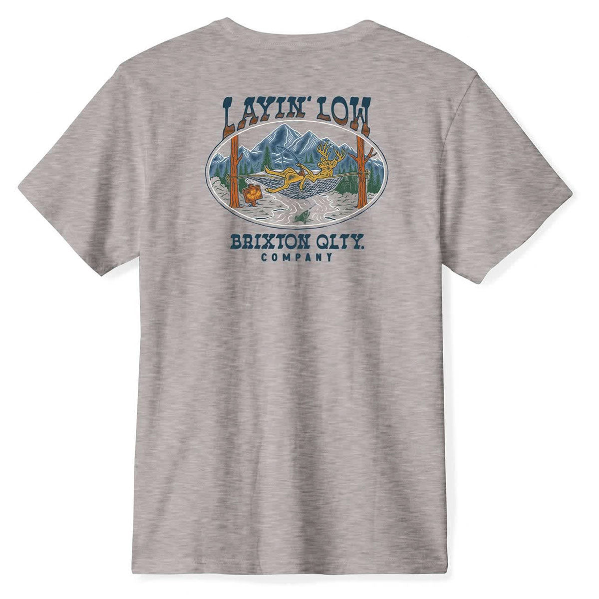 Brixton Layin' Low T-Shirt - Heather Grey image 1