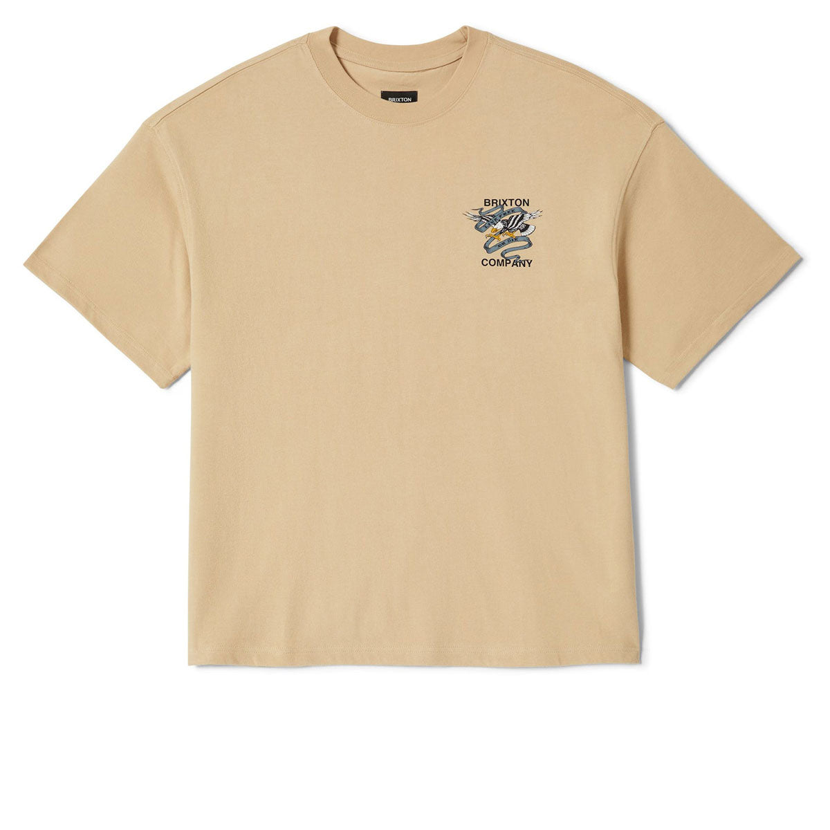 Brixton Live Free Heavyweight Relaxed T-Shirt - Cream Classic Wash image 2
