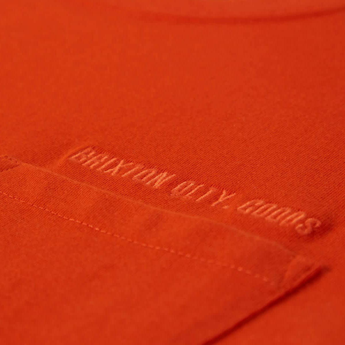 Brixton Emb Heavyweight Pocket T-Shirt - Trail Orange image 2