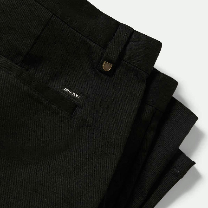 Brixton Choice Chino Baggy Shorts - Black