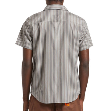 Brixton Charter Stripe Shirt - Charcoal Grey