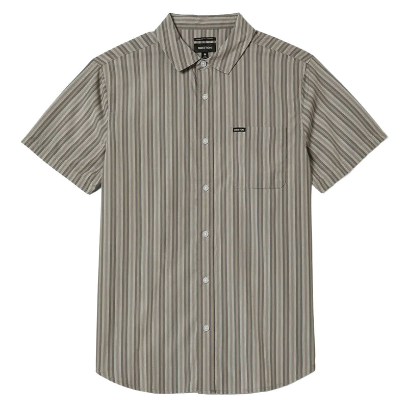 Brixton Charter Stripe Shirt - Charcoal Grey