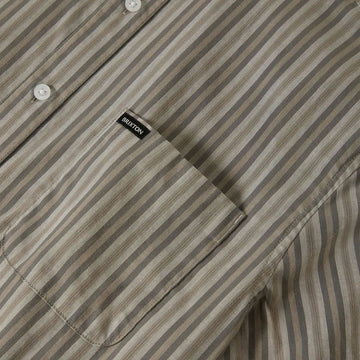 Brixton Charter Stripe Shirt - Charcoal Grey