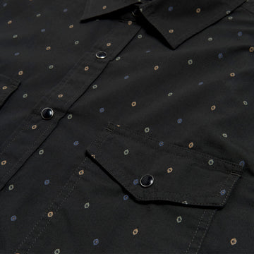 Brixton Wayne Long Sleeve Shirt - Asphalt Black