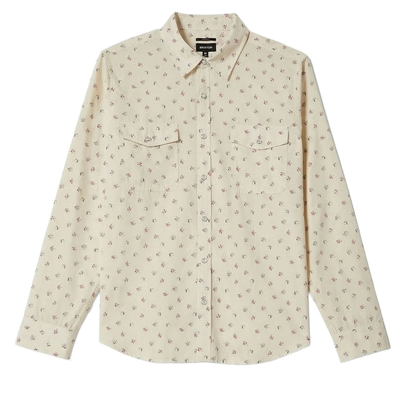 Brixton Wayne Long Sleeve Shirt - Whitecap