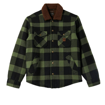 Brixton Durham Lined Jacket - Black/Wild Green Flannel