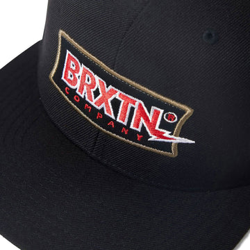 Brixton Lightning Mp Snapback Hat - Black