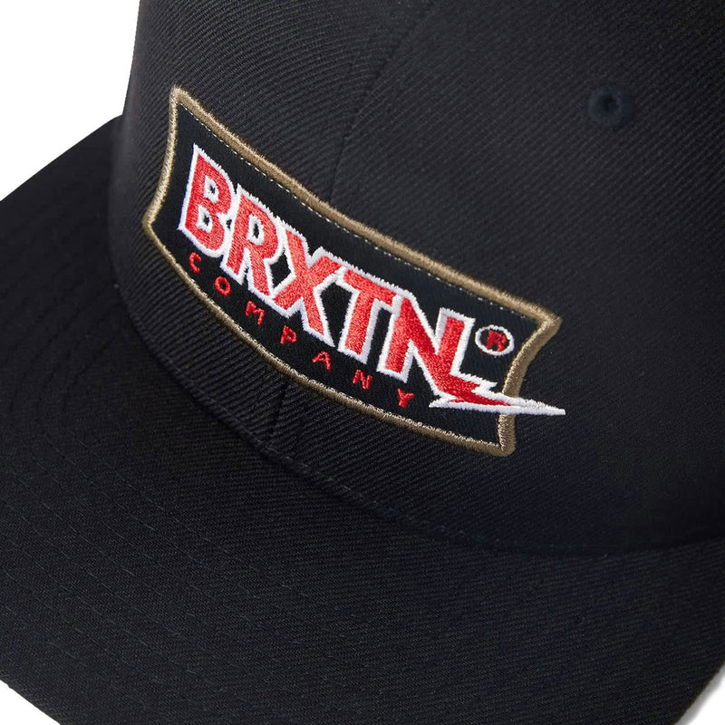 Brixton Lightning Mp Snapback Hat - Black