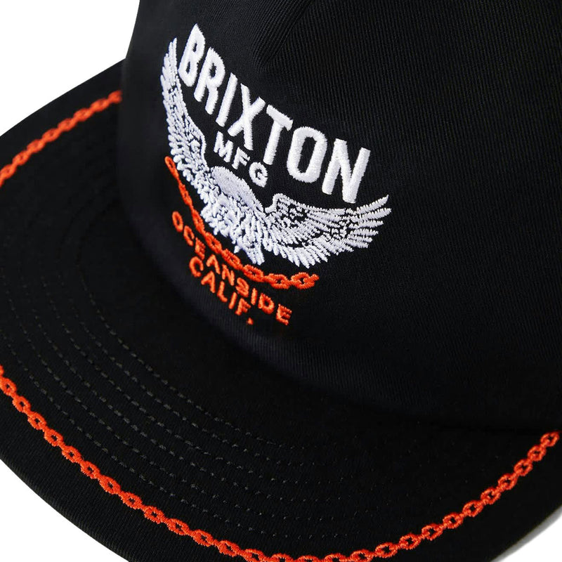 Brixton Waller Hp Snapback Hat - Black