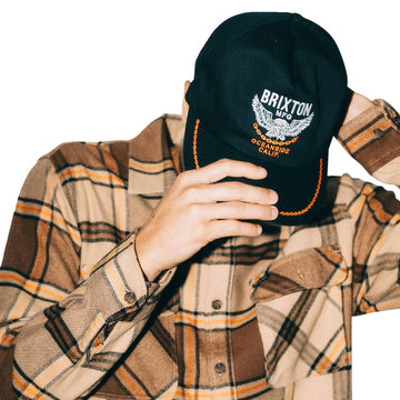 Brixton Waller Hp Snapback Hat - Black