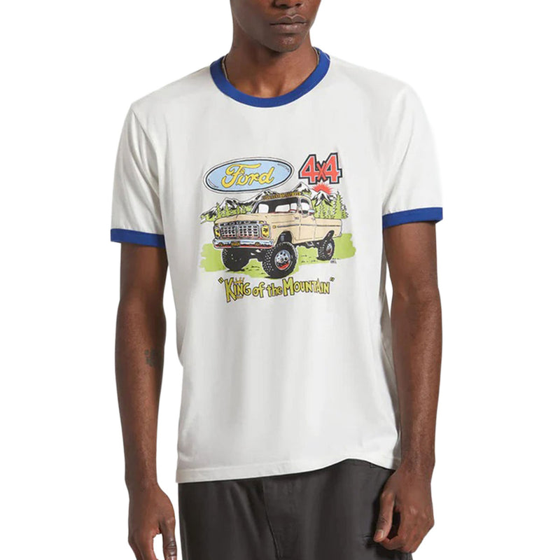Brixton x Ford King Of The Mtns Ring T-Shirt - Wimbleton White