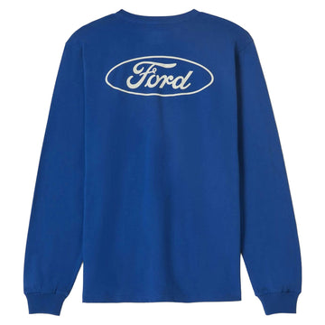 Brixton x Ford Built Tough Long Sleeve T-Shirt - Ford Blue
