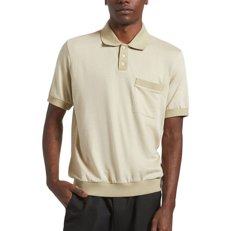 Brixton Weekend Herringbone Polo Shirt - Whitecap/Elm