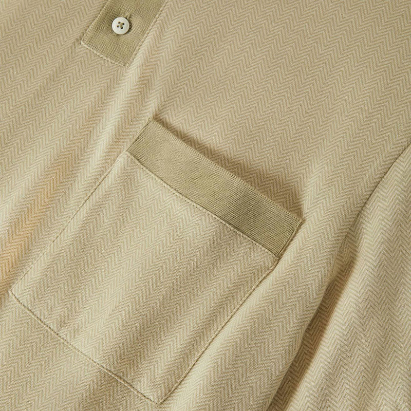 Brixton Weekend Herringbone Polo Shirt - Whitecap/Elm