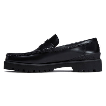 Clarks Yukoner Penny Shoes - Black Leather