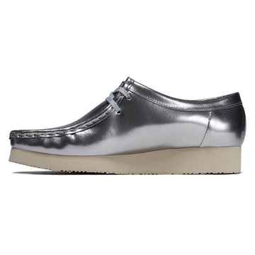 Clarks Womens Wallabee Shoes - Silver