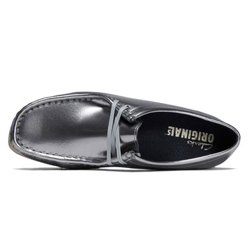 Clarks Womens Wallabee Shoes - Silver