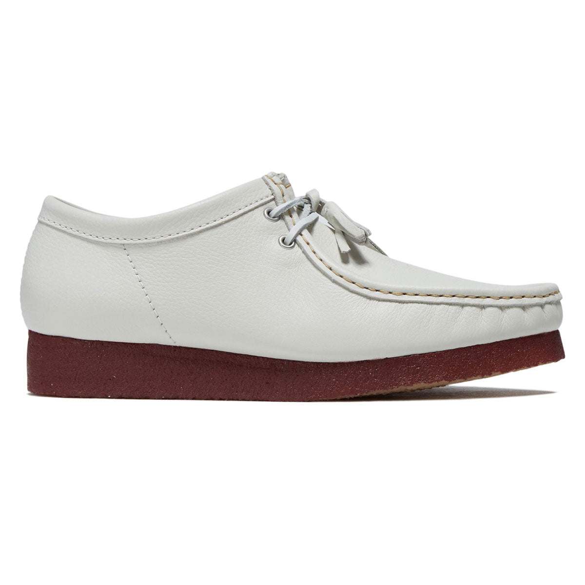 Clarks Wallabee Shoes - White Leather – CCS
