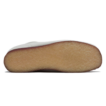 Clarks Wallabee Shoes - White Leather