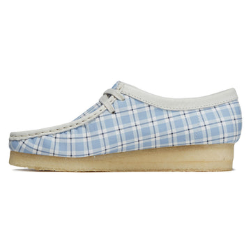 Clarks Womens Wallabee Shoes - Blue Check