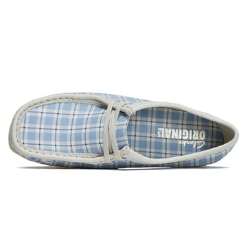 Clarks Womens Wallabee Shoes - Blue Check